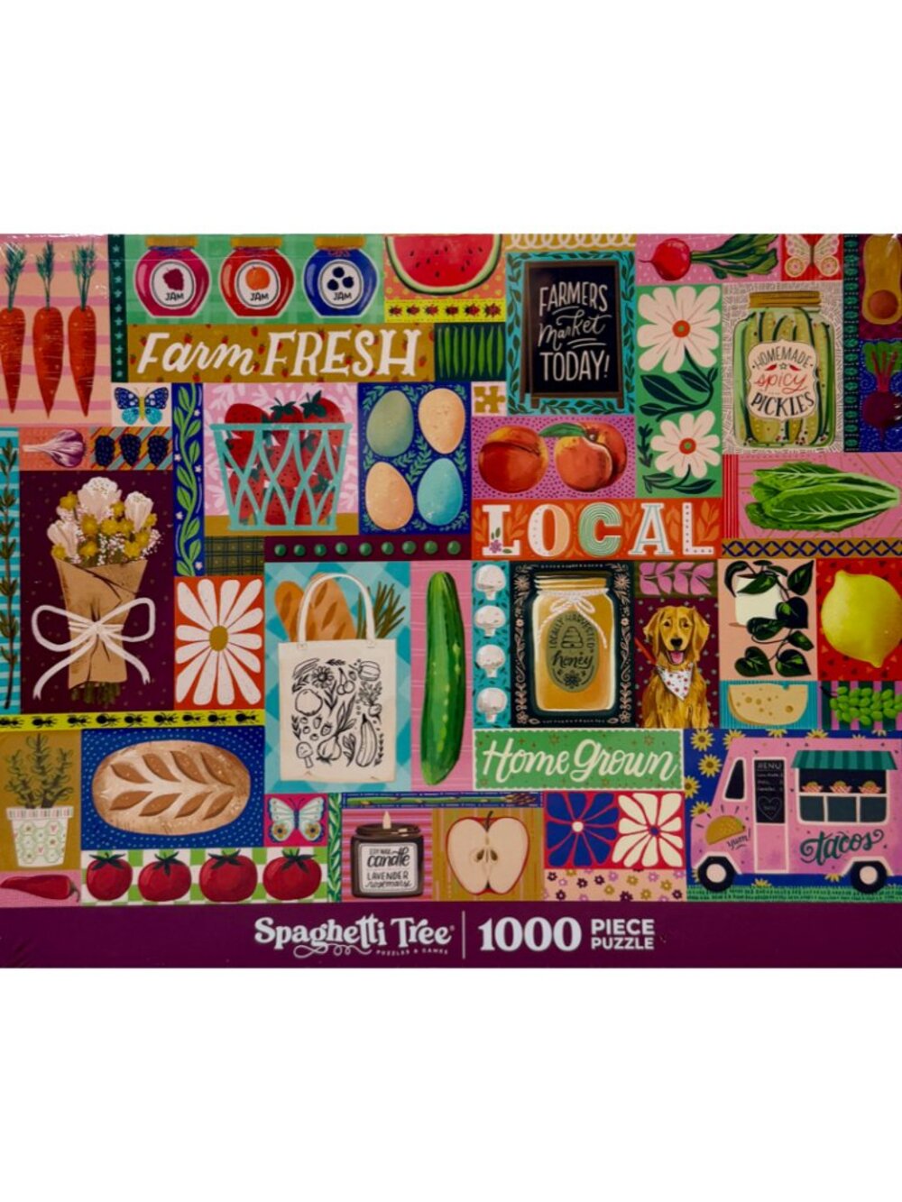 Spaghetti Tree Farmers Market 1000 Piece Jigsaw Puzzle NEW Sealed